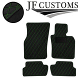 GREEN DIAMOND STITCH VINYL 4X TAILORED FLOOR CARPETS FOR BMW MINI F56 13-21 JF1