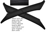 BLACK STITCH WINDSCREEN PILLAR LEATHER COVERS FITS LAND ROVER FREELANDER 98-05