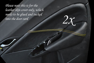 YELLOW STITCH FITS HONDA CIVIC 2006-2012 2X REAR DOOR CARD TRIM LEATHER COVERS