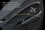 YELLOW STITCH FITS HONDA CIVIC 2006-2012 2X REAR DOOR CARD TRIM LEATHER COVERS