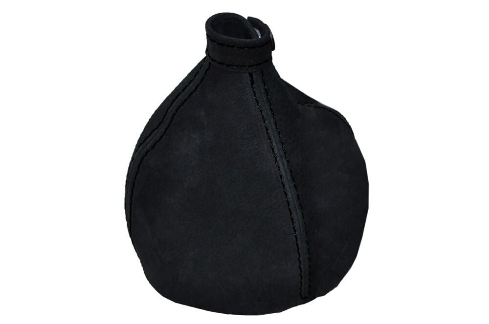BLACK STITCH  FITS ALFA ROMEO 159 2005-2011 REAL SUEDE GEAR GAITER CUSTOM NEW