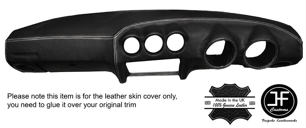 WHITE STITCHING DASH DASHBOARD LEATHER COVER FITS DATSUN 260Z 280Z 2+2