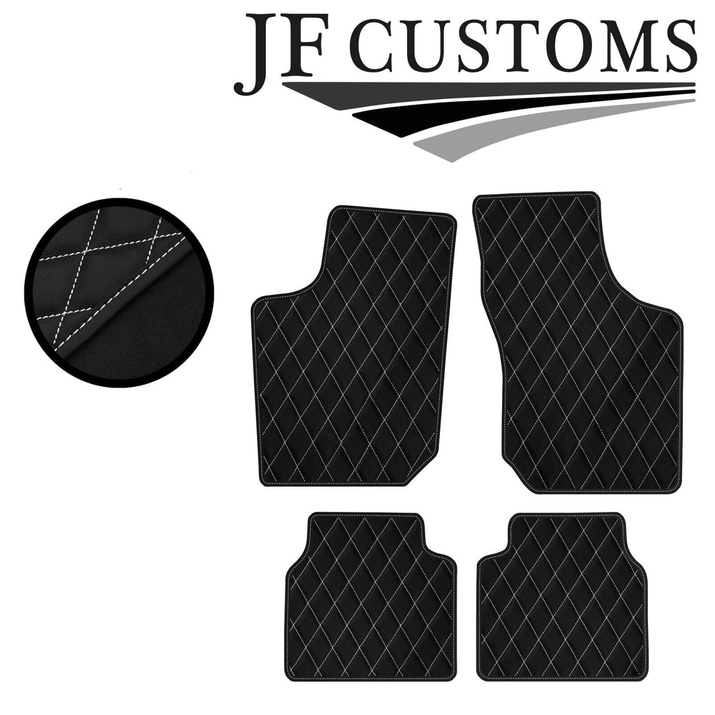 WHITE DIAMOND STITCH VINYL 4XTAILORED FLOOR CARPET FOR VAUXHALL CORSA B 93-01