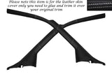 WHITE STITCH 2X WINDSCREEN A PILLAR SKIN COVERS FITS MERCEDES VITO W638 96-03
