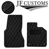 WHITE DIAMOND STITCH VINYL 2X TAILORED FLOOR CARPET FOR SMART FORTWO 453 14-21