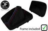 RED & TRI STITCH SUEDE GEAR + PLASTIC FRAME FOR BMW 3 SERIES E36 3 91-99
