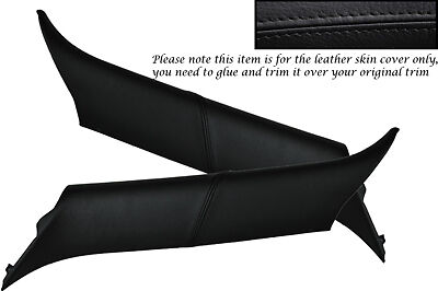 BLACK STITCH FITS BMW MINI ONE COOPER S 01-06 2X WINDSCREEN PILLAR LTHR COVERS