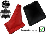 RED  TOP GRAIN LEATHER GEAR GAITER+PLASTIC FRAME FOR VW GOLF MK1 RABBIT JETTA