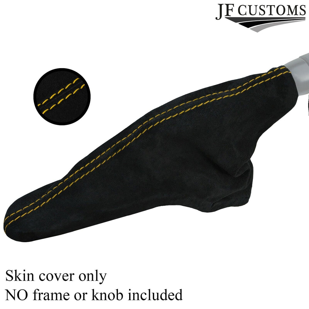 YELLOW STITCHING REAL SUEDE HANDBRAKE GAITER FOR BMW MINI R50 R52 R53 2001-2006