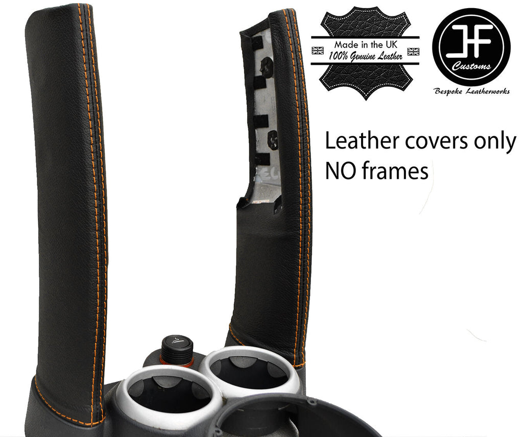 ORANGE STITCH 2X DOWN TUBES LEATHER COVERS FITS BMW MINI COOPER S R50 R53 01-06