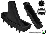 BLACK STITCHING LEATHER HANDBRAKE + PLASTIC FRAME FITS TOYOTA VERSO 2009-2013