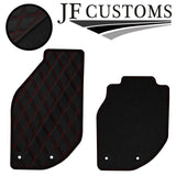 D RED DIAMOND STITCH VINYL 4X TAILORED FLOOR CARPETS FOR VOLVO C70 95-06