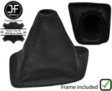 BLACK STITCH LEATHER GEAR GAITER+PLASTIC FRAME FITS RENAULT KANGOO 2 2008-2019