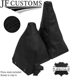 BLACK STITCH TOP GRAIN LEATHER MANUAL GEAR +HI LOW GAITER FOR NISSAN PATROL Y60