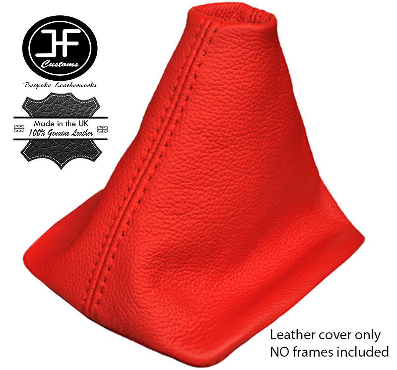 RED REAL LEATHER MANUAL GEAR STICK GAITER FOR AUDI A4 B5 1995-1999 CUSTOM NEW