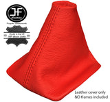 RED REAL LEATHER MANUAL GEAR STICK GAITER FOR AUDI A4 B5 1995-1999 CUSTOM NEW