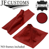 DARK RED LEATHER GEAR & HANDBRAKE COVER FOR TVR CHIMERA TUSCAN TAMORA CUSTOM NEW