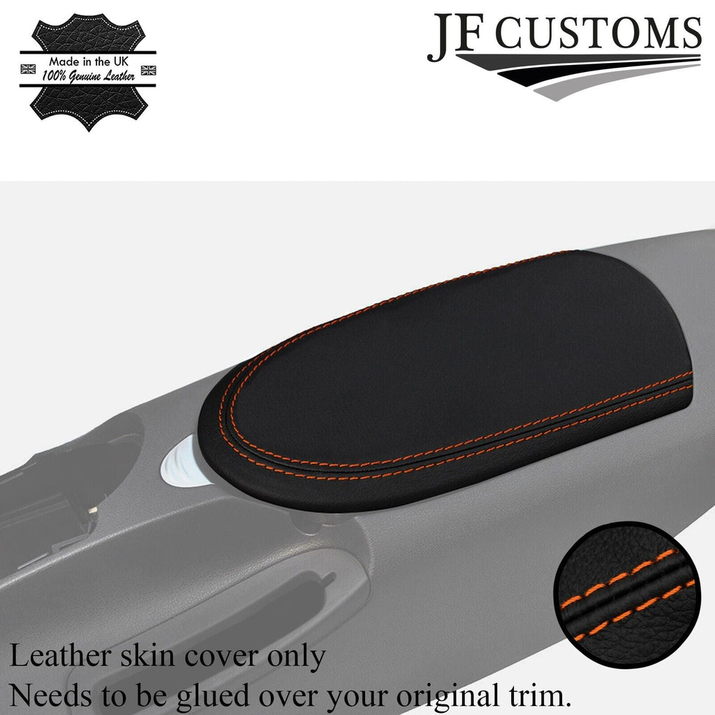 ORANGE STITCHING REAL LEATHER ARMREST LID COVER FITS 370Z Z34 2009-2017 STYLE 2