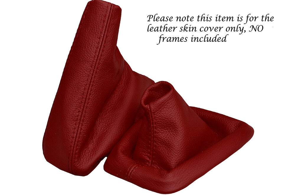 D RED LEATHER FITS BMW 3 SERIES E36 E46 BOOT CUSTOM GAITERS SET COVER 1992-2005