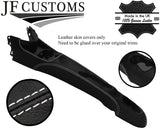 WHITE STITCH CENTRE CONSOLE TUNNEL LEATHER COVER FOR FIAT 500 & ABARTH 07-15