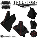 RED STITCH AUTO SET+PLASTIC FRAMES FOR TOYOTA GT86 SUBARU BRZ SCION FR-S 12-18