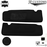 BLACK CROSS STITCH LEATHER 2X SUN VISOR COVERS FOR TESLA MODEL 3 17-22