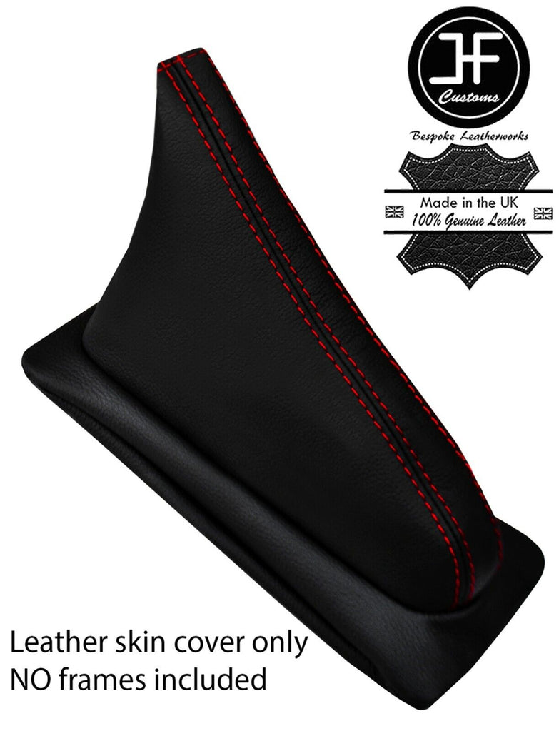 RED STITCH TOP GRAIN LEATHER HANDBRAKE GAITER OVER RUBBER FOR FIAT X1/9 X19