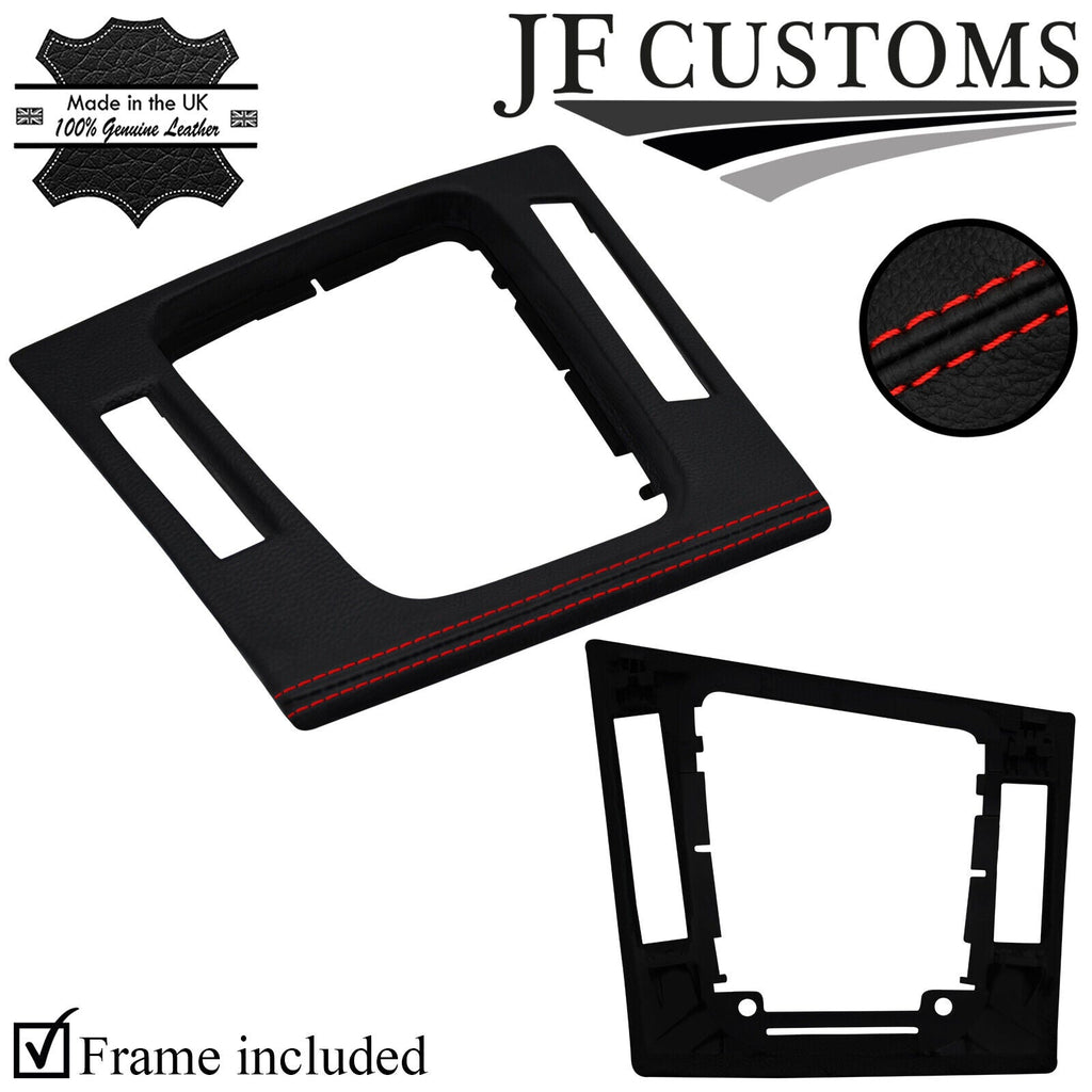 RED STITCH GEAR SURROUND COVER+FRAME FOR BMW E46 99-05 CONVERTIBLE JF2