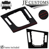 RED STITCH GEAR SURROUND COVER+FRAME FOR BMW E46 99-05 CONVERTIBLE JF2