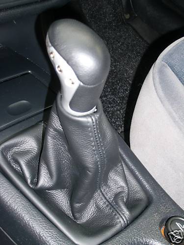 BLACK STITCH  FITS PEUGEOT 206 206CC CONVERTIBLE GEAR BOOT SHIFT BOOT LEATHER