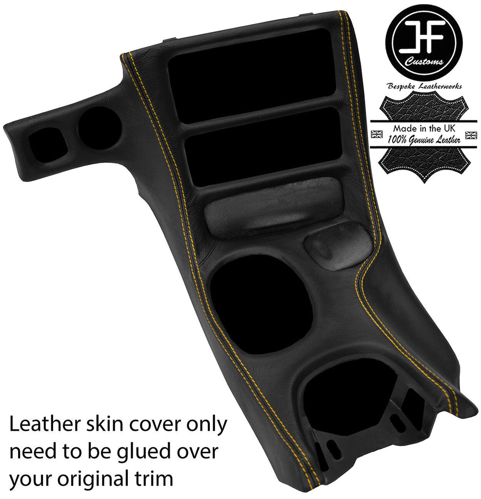 YELLOW STITCH CONSOLE SHIFT BEZEL SURROUND SKIN COVER FITS CORVETTE C5 97-04