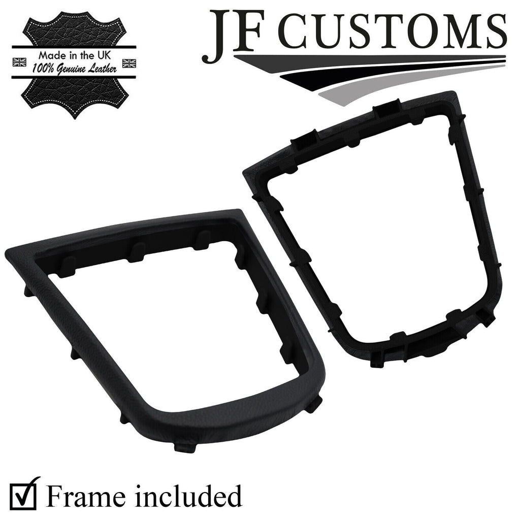 BLACK ITALIAN LEATHER GEAR SURROUND COVER + FRAME FOR VAUXHALL ANTARA 11-15