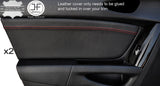 RED STITCH 2X FRONT DOOR CARD TRIM LEATHER COVERS FOR MAZDA RX8 03-12 STYLE 2