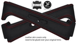 RED STITCH 2X B PILLAR LEATHER COVERS FITS BMW 3 SERIES E36 COMPACT 1993-2000