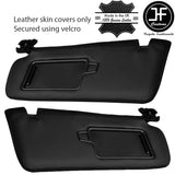 BLACK STITCHING 2X SUN VISORS LEATHER COVERS FITS KIA STINGER 2017-2019