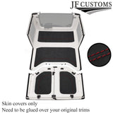 D RED STITCH D GREY LUXE SUEDE HEADLINER COVER FOR JEEP WRANGLER JK 11-17 4 DR