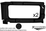 BLACK STITCH LEATHER COVERS FOR DEFENDER 90 83-06 INTERIOR RE UPHOLSTERY TOP KIT