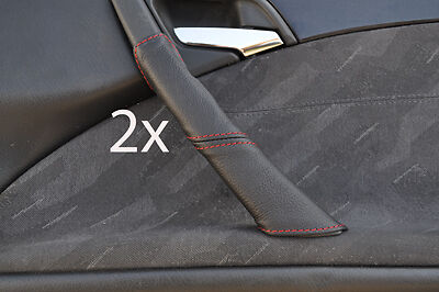 red stitch FITS MERCEDES E CLASS W210 95-02  2X DOOR HANDLE LEATHER COVERS
