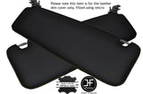 YELLOW STITCH 2X SUN VISORS LTHR COVER FOR VAUXHALL VIVARO RENAULT TRAFFIC 01-14