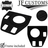 BLACK STITCH LEATHER GEAR+BASE COVER WITH PLASTIC FRAMES FOR TRIUMPH STAG 70-77