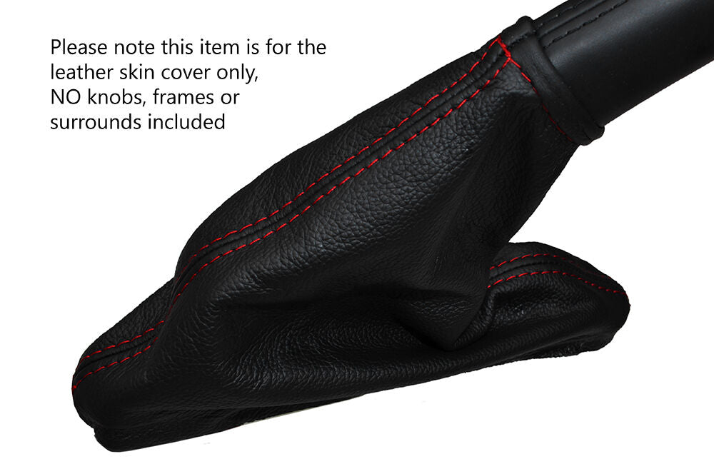 RED STITCHING LEATHER SKIN HANDBRAKE GAITER FITS VW BEETLE 2012-2016 CUSTOM NEW