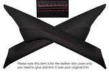 RED STITCH 2X A POST PILLARS SKIN COVERS FITS MERCEDES SPRINTER W906 06-14