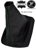 GREN STITCH FOR VW PASSAT B5 FL 2001-2005 GEAR STICK GAITER BLACK LEATHER