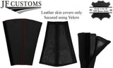D RED STITCH NAPPA LEATHER 2X SEAT BELT LONG COVERS FOR MINI R50 R52 R53 01-06