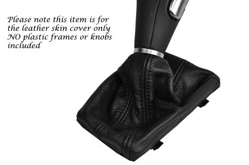 BLACK STITCH FITS AUDI A5 2007-2011 AUTO AUTOMATIC LEATHER GEAR GAITER ONLY