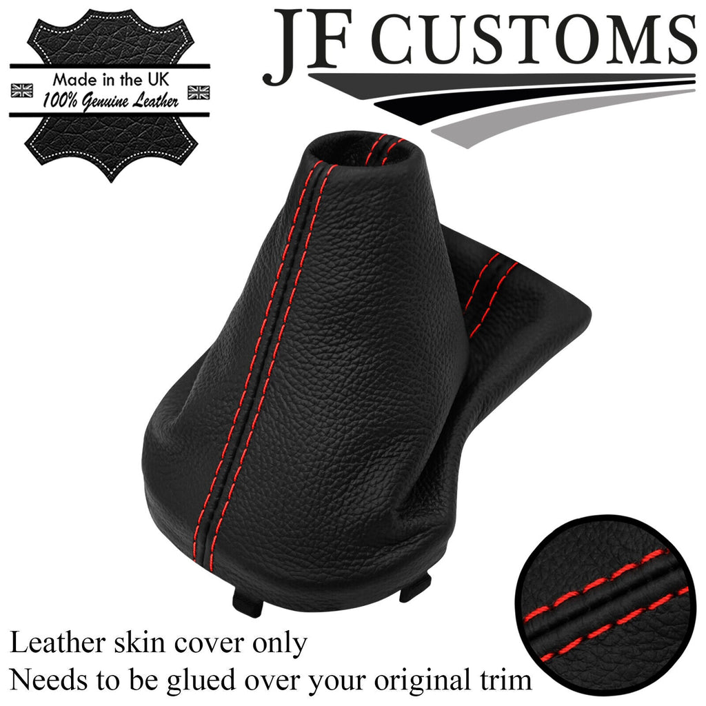 RED STITCH  ITALIAN LEATHER AUTO GEAR GAITER FOR KIA CERATO MK3 18-21 CUSTOM NEW