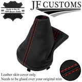 RED STITCH  ITALIAN LEATHER AUTO GEAR GAITER FOR KIA CERATO MK3 18-21 CUSTOM NEW