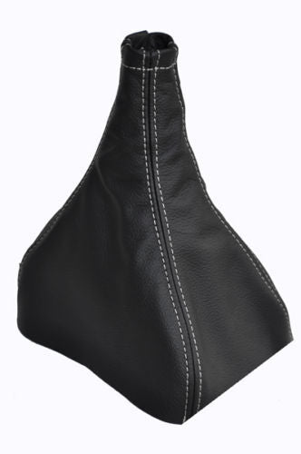 FITS FORD FIESTA MK2 MK3 GEAR GAITER LEATHER white stitch CUSTOM NEW MADE IN UK