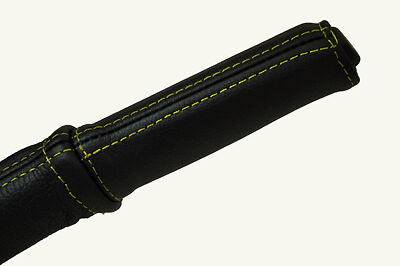 yellow stitch FITS RENAULT CLIO MK2 98-06 LEATHER HANDBRAKE HANDLE COVER ONLY