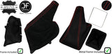 RED STITCH SUEDE GEAR + HANDBRAKE + FRAMES FOR TOYOTA JZX 100 CHASER 96-00